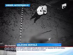 Un barbat a murit dupa ce a cazut cu masina intr-un pasaj de pe autostrada Bucuresti-Pitesti