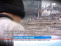 Foamea le transforma copilaria in munca silnica! Zeci de copii sunt pusi de parintii saraci sa sape dupa fier vechi