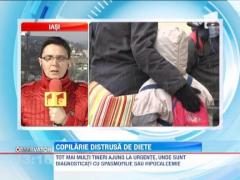 Foarte multi copii ajung la spital din cauza alimentatie nesanatoase