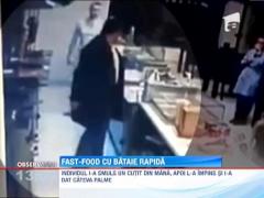 UPDATE! Un barbat s-a luat la bataie cu angajatii unui fast-food din Constanta! Agresorul nu a fost prins de politie