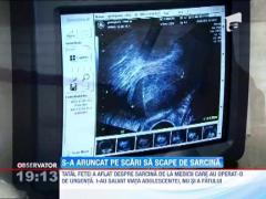 O adolescenta din Arges s-a aruncat pe scari sa scape de sarcina