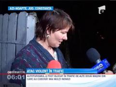 Un constantean a fost blocat in trafic si injunghiat