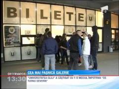 Fotbalistii de la Universitatea Cluj, sustinuti de femei si copii