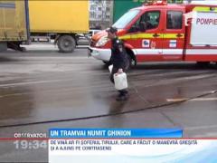Accident la Iasi! Tramvai lovit de TIR