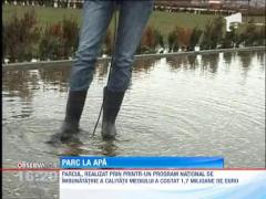Investitie de 1,7 milioane de lei irosita! Parc inundat de ploi