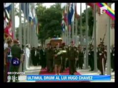 Sute de mii de venezueleni si-au luat ramas bun de la presedintele Hugo Chavez