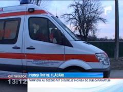 O batrana din Braila, abandonata intr-o casa cuprinsa de flacari