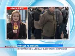 Protest cu scandal la Mechel. Manifestantii au blocat drumul european care trece prin fata combinatului