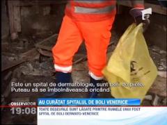 Autoritatile au curatat deseurile medicale periculoase din incinta fostului spital "Scarlat Longhin"