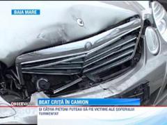 Un sofer de camion beat crita a lovit doua masini pe strazile din Baia Mare