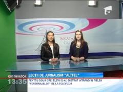 Elevii clasei a X-a a liceului I.L.Caragiale din Bucuresti, in vizita la Intact Media Academy