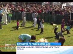 Concurs de rostogolit oua pe peluza Casei Albe
