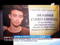 Rauri de lacrimi au curs la Craiova! Andrei, tanarul ucis pe o trecere de pietoni de un sofer teribilist, a fost inmormantat