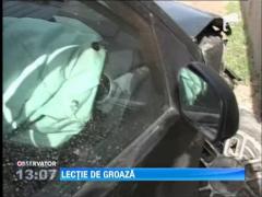 Accident de circulatie incheiat cu o lectie de viata