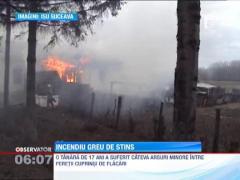 Halta mistuita de flacari, in Suceava