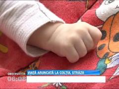 Bebelus abandonat in ploaie