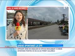 Greva spontana la CFR: 2.000 de angajati au oprit lucrul