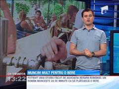 Studiu: Un roman munceste 24 de minute ca sa plateasca o bere