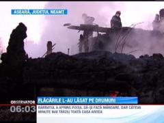 Un batran a ramas fara casa din cauza unui incendiu provocat de un foc nesupravegheat