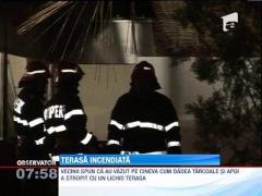 Terasa incendiata in Capitala
