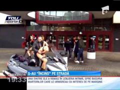 Bataie intre doua tinere pe strazile din Roma! Una dintre ele a ramas fara haine pe ea