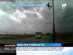 UPDATE! Imagini socante in Afganistan! Un Boeing 747 s-a prabusit foarte aproape de un autobuz