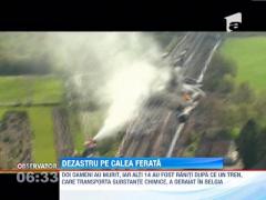 UPDATE! Dezastru pe o linie ferata din Belgia