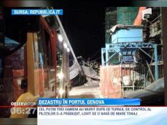 O nava a lovit turnul de control al pilotilor din portul Genova: Trei morti si sase disparuti