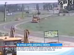 A "zburat" cu masina din cauza vitezei