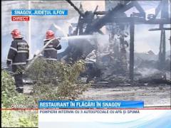 Incendiu puternic la Snagov