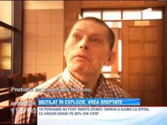 Politistul mutilat in explozia unui club din Sighetu Marmatiei vrea dreptate