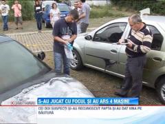 Doi tineri beti au incendiat patru masini in Timisoara