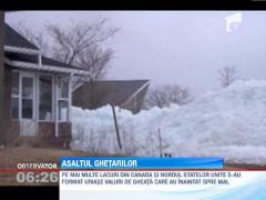 Zeci de case inghitite de un val urias de gheata