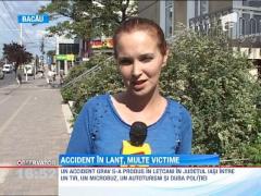 Accident in lant grav, in Letcani, Iasi