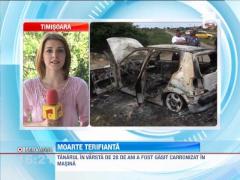 Un tanar din Timis a fost gasit carbonizat in masina