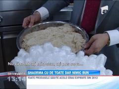 Brasov: Au fost gasite produse expirate de un an intr-o shaormerie din Fagaras