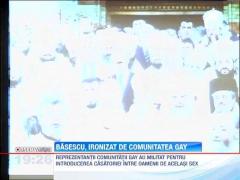 Basescu, ironizat de comunitatea gay