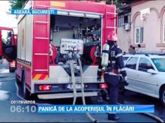 Panica de la acoperisul in flacari: 15 oameni in pericol