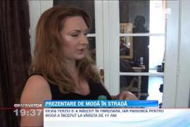 Prezentare de moda in strada, la Timisoara