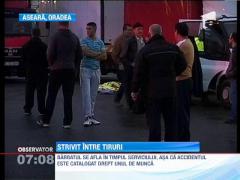Un barbat din Oradea a murit strivit intre doua TIR-uri