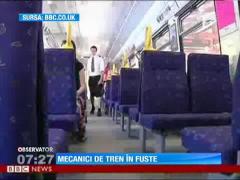 Mecanicii de tren din Suedia poarta fuste din cauza caldurii