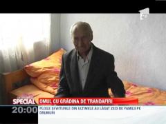 SPECIAL! Un batran isi ingrijeste gradina cu trandafiri, chiar daca viitura i-a distrus casa