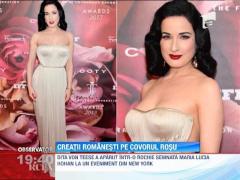 Dita von Teese a imbracat o rochie semnata Maria lucia Hohan