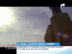 La 450 de metri de moarte: Nik Wallenda vrea sa traverseze pe sarma Marele Canion