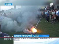 Incendiu langa scena, in timpul unui concert din Gherla