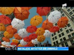 Instalatie artistica din umbrele