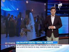 Un site calculeaza darul pe care trebuie sa-l oferiti la nunta sau botez