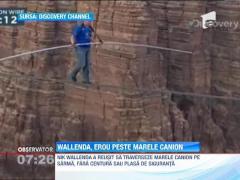 Nik Wallenda, primul om care a traversat pe sarma Marele Canion