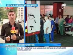 Momente critice pentru doi raniti ajunsi la Spitalul Universitar