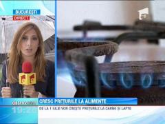 Pretul gazelor va fi majorat cu 8%. Se anunta scumpiri si la alimente